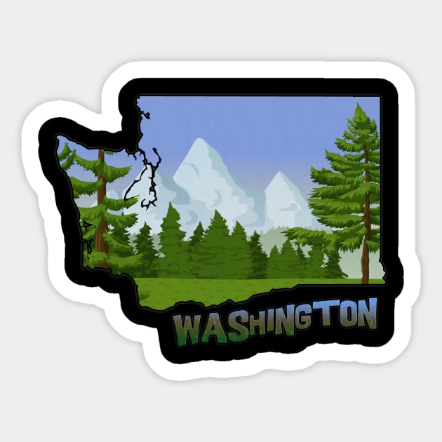 Washington State Outline Sticker by gorff